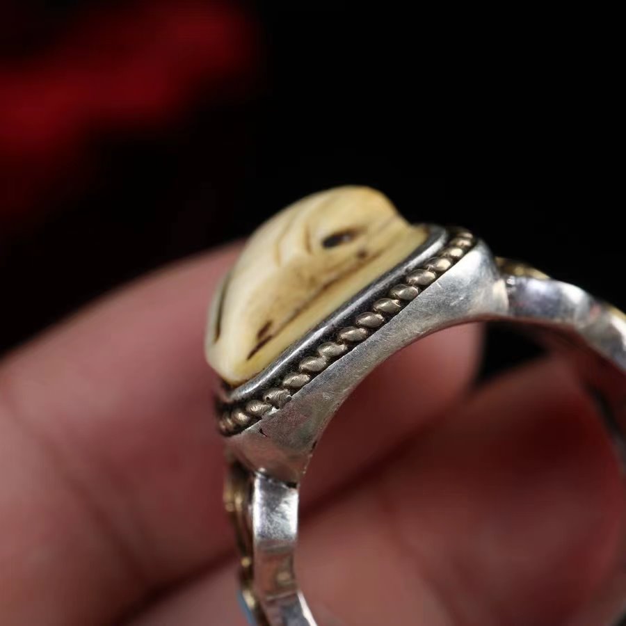 Antique Tibetan Mammoth Tusk Ivory Ring