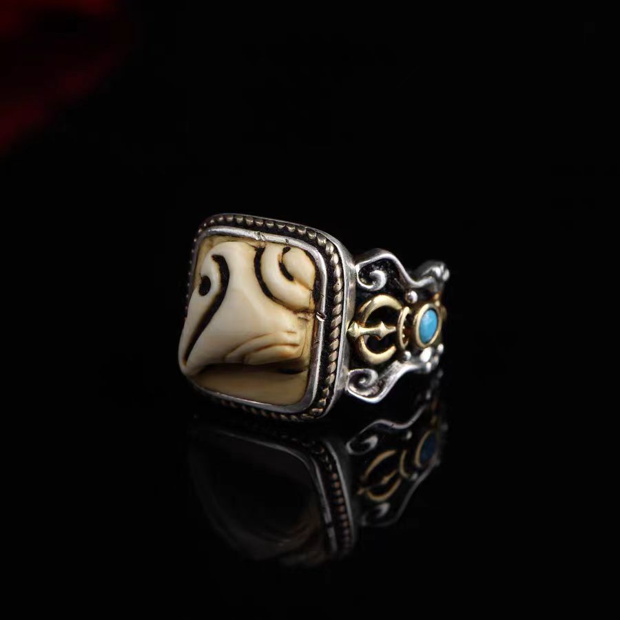 Antique Tibetan Mammoth Tusk Ivory Ring