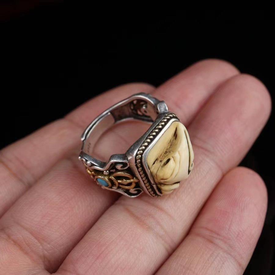 Tibetan Mammoth Tusk Ivory Ring