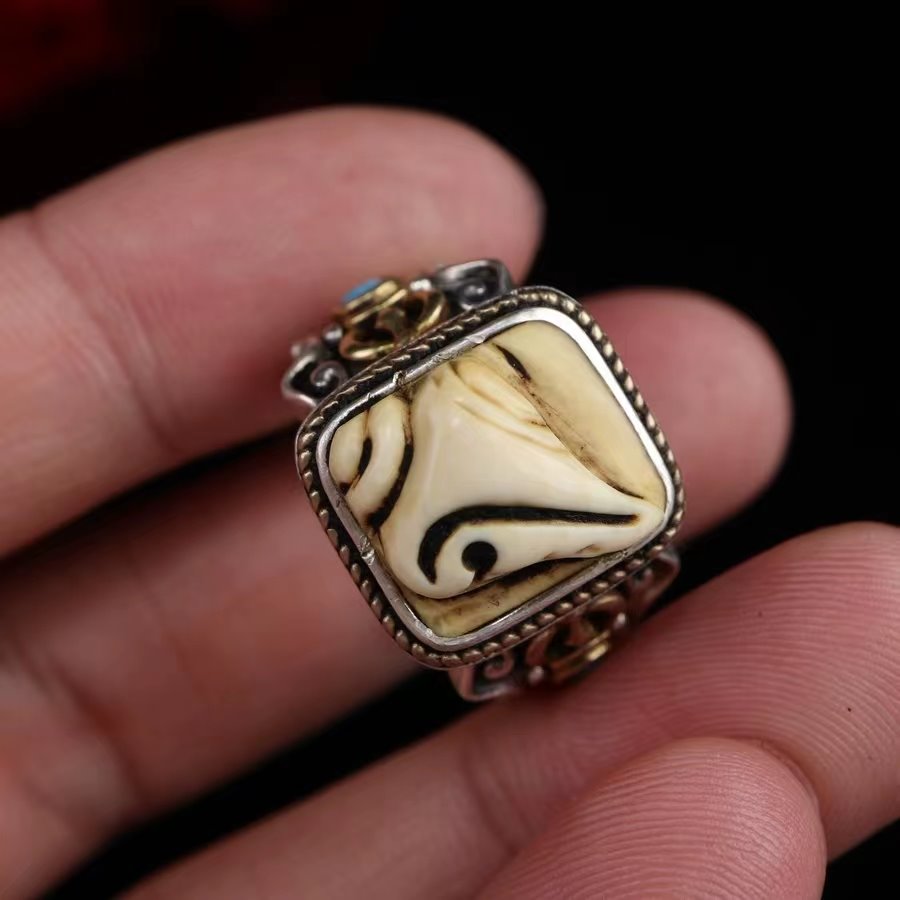 Tibetan Mammoth Tusk Ivory Ring