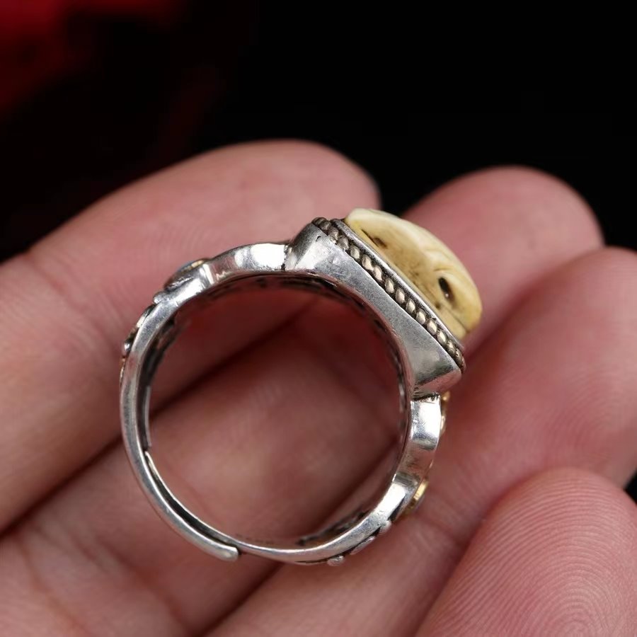 Tibetan Mammoth Tusk Ivory Ring