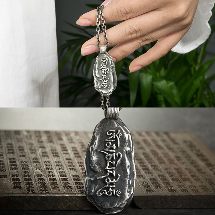 Tibetan Mani Stone Pendant