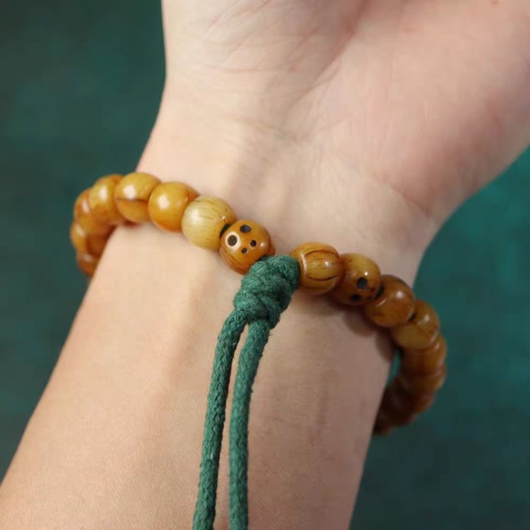 Tibetan Old Yak Bone Skull Wrist Mala