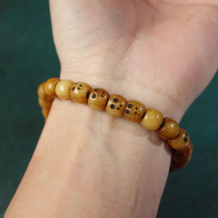 Tibetan Old Yak Bone Skull Wrist Mala