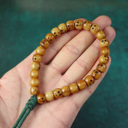 Tibetan Old Yak Bone Skull Wrist Mala