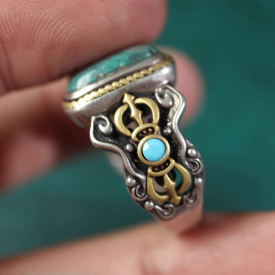 Vintage Tibetan Turquoise Ring