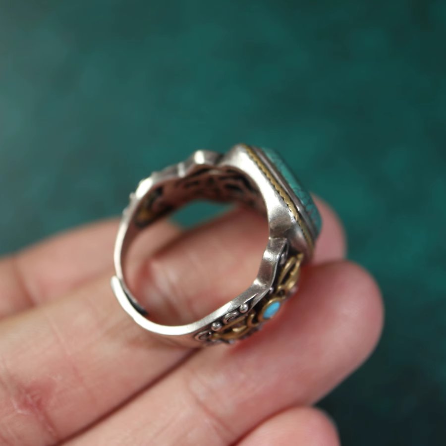 Vintage Tibetan Turquoise Ring