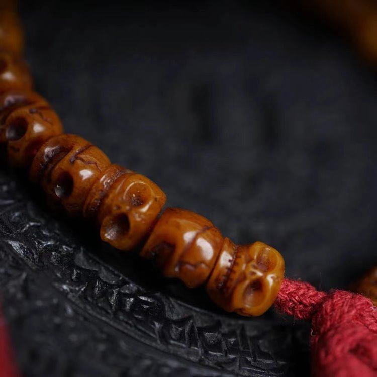 Tibetan Yak Bone Skull Beads