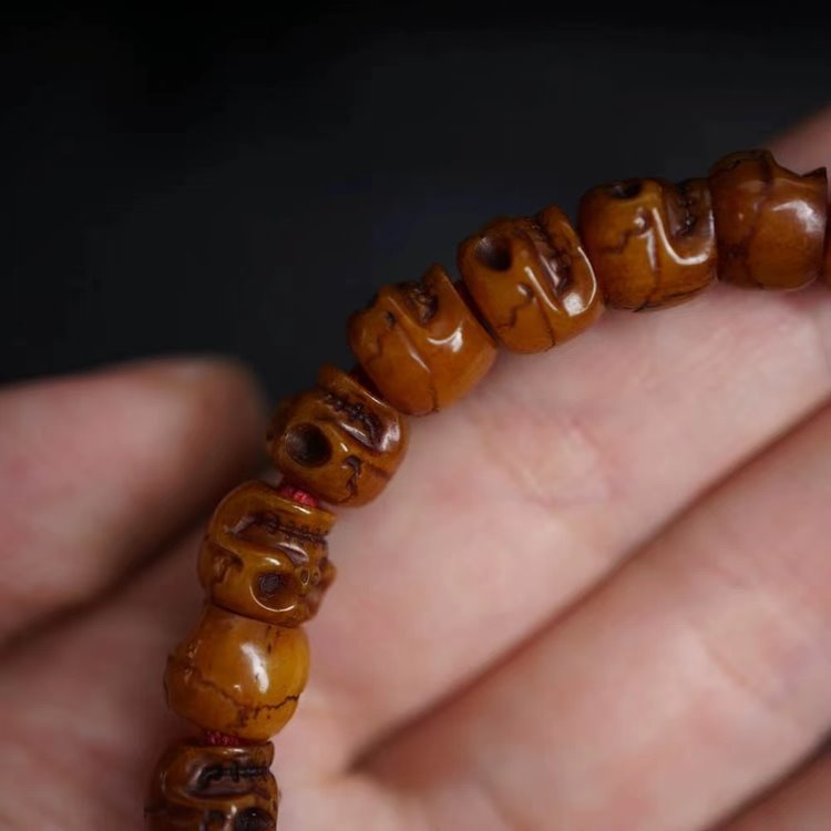 Tibetan Yak Bone Skull Beads