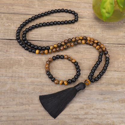 Tigers Eye Mala Beads for Meditation