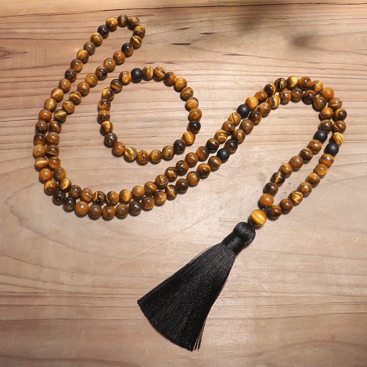 Tigers Eye Mala Necklace