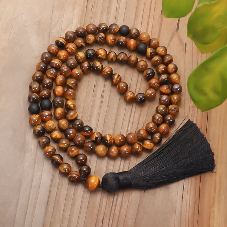 Tigers Eye Mala Necklace