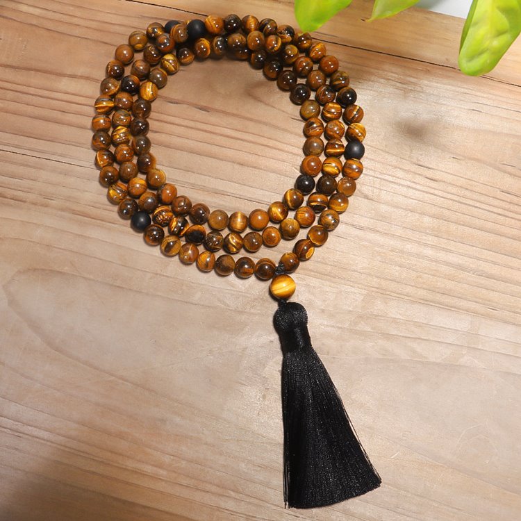 Tigers Eye Mala Necklace