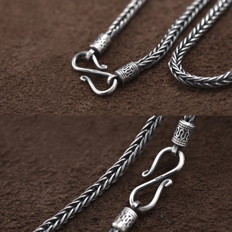 Wheat Chain Necklace s-Hook Clasp 4mm