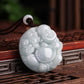 White Jade Laughing Buddha Pendant