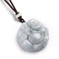 White Jade Laughing Buddha Pendant