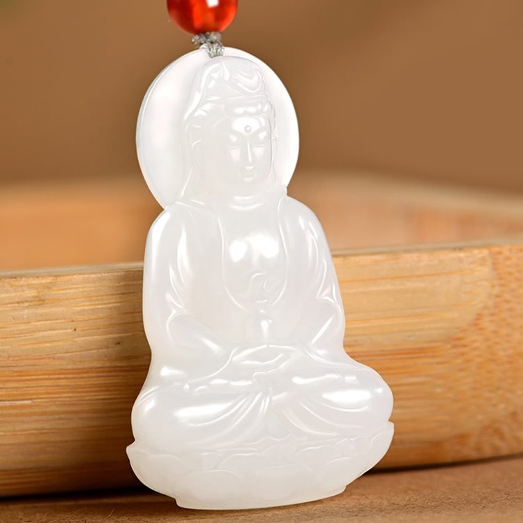 White Jade Pendant of Quan Yin