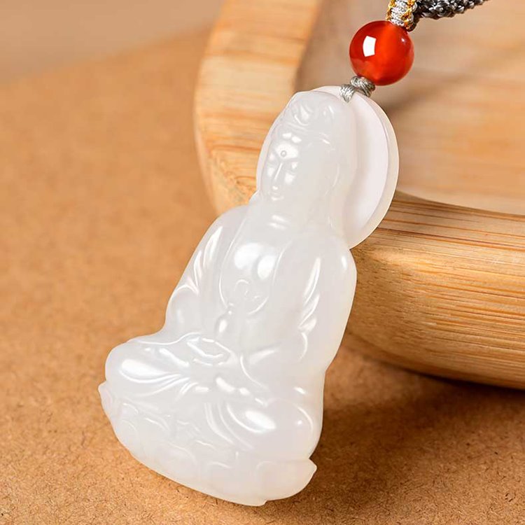 White Jade Ladies Necklace sale