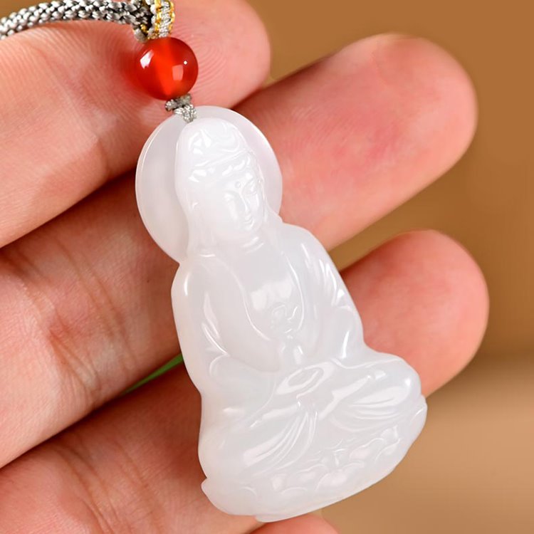 White Jade Pendant of Quan Yin