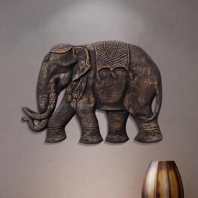 Wood Elephant Wall Art