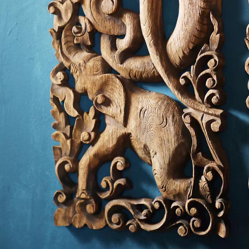 Wooden Elephant Wall Art