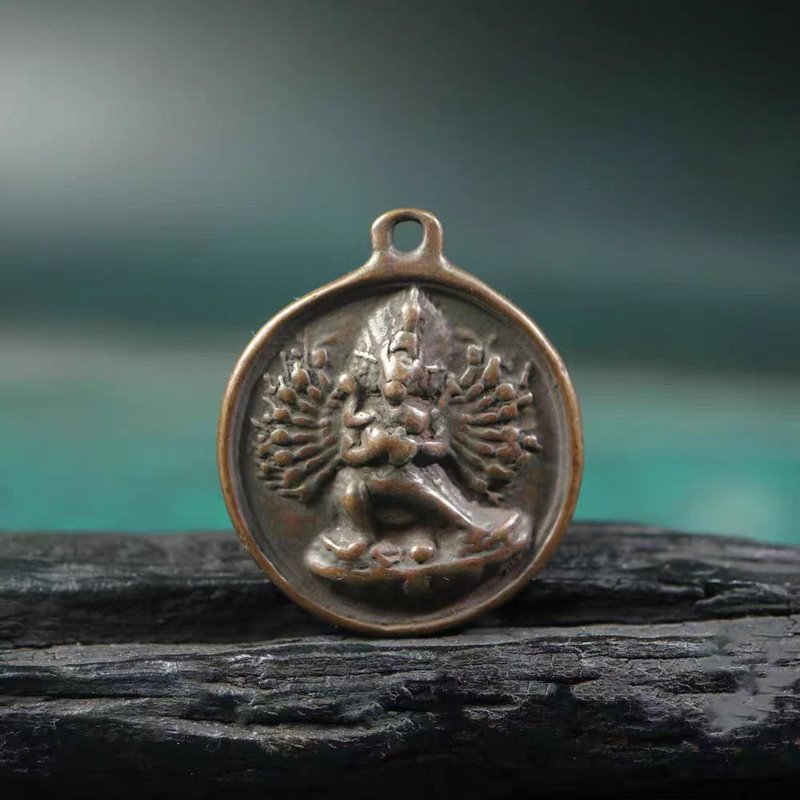 Vintage Tibetan Copper Hayagriva Pendant