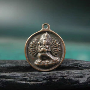 Old Tibetan Copper Hayagriva Pendant