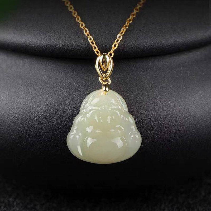 Small Light Green Jade Buddha Pendant