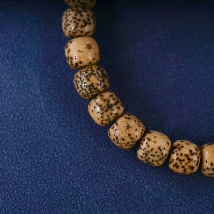 Antique Tibetan Star Moon Bodhi Lotus Mala