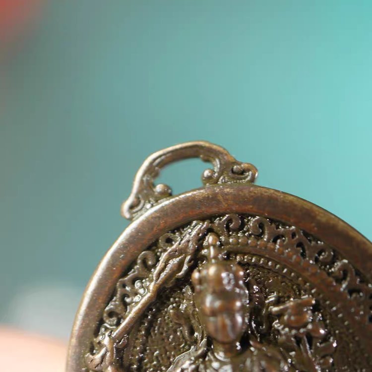 Vintage Tibetan Iron Manjushri Charm