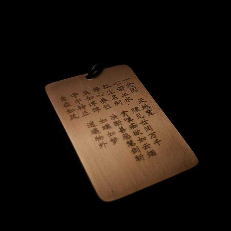 Brass Dual-Face Buddha Non-Attachment Amulet