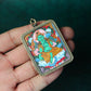 Tibetan Hand-Painted Green Tara Thangka Pendant