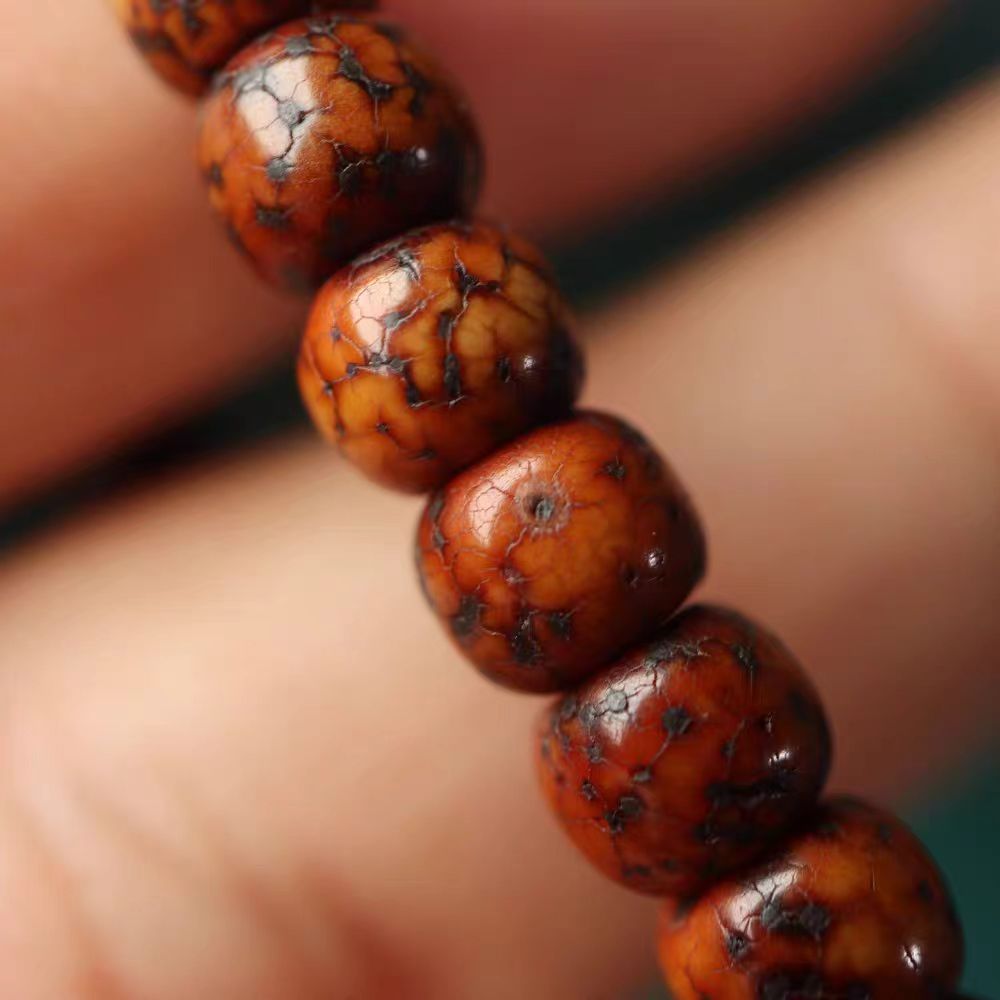 Antique Tibetan Star Moon Bodhi Seed Rosary Beads