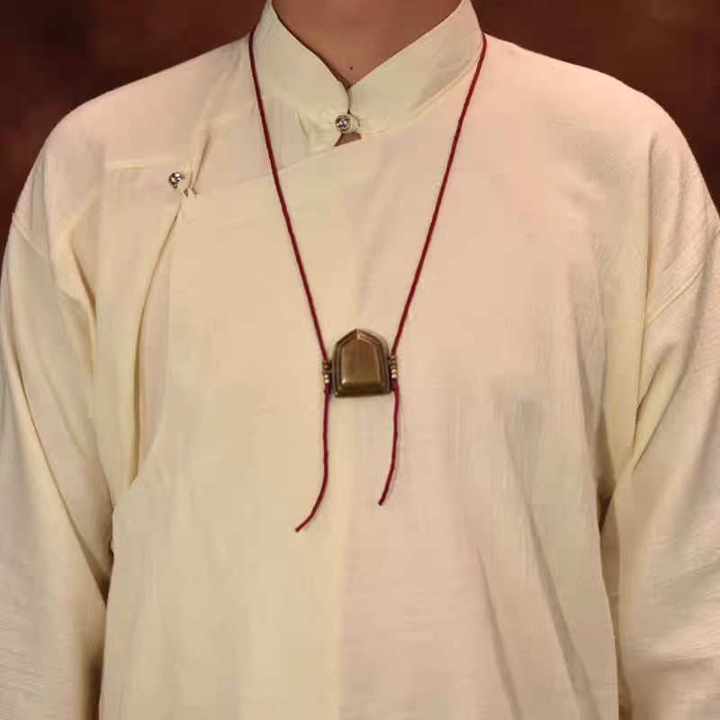 Vintage Tibetan Brass Ghau Prayer Box Pendant