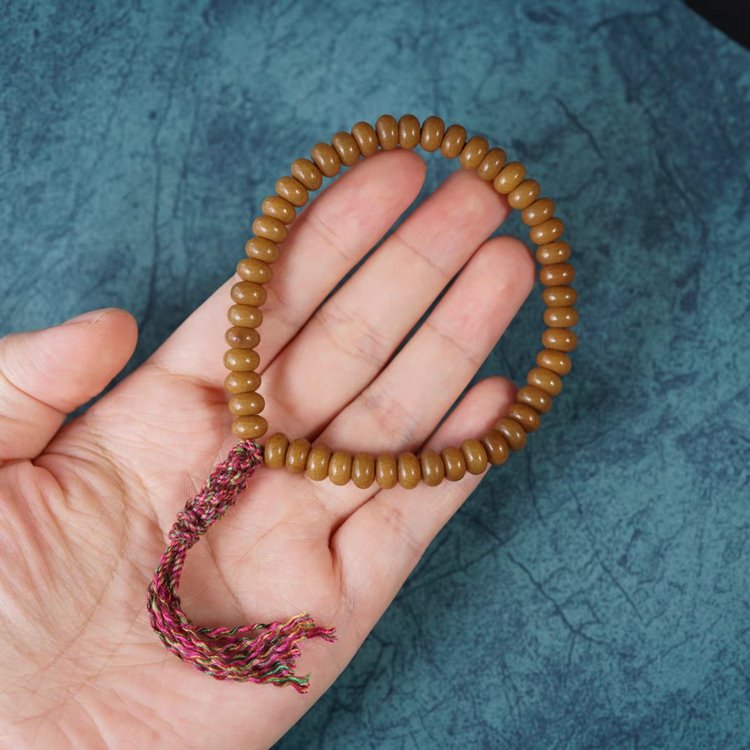 Vintage Tibetan Bodhi Root Monk Bead Bracelet