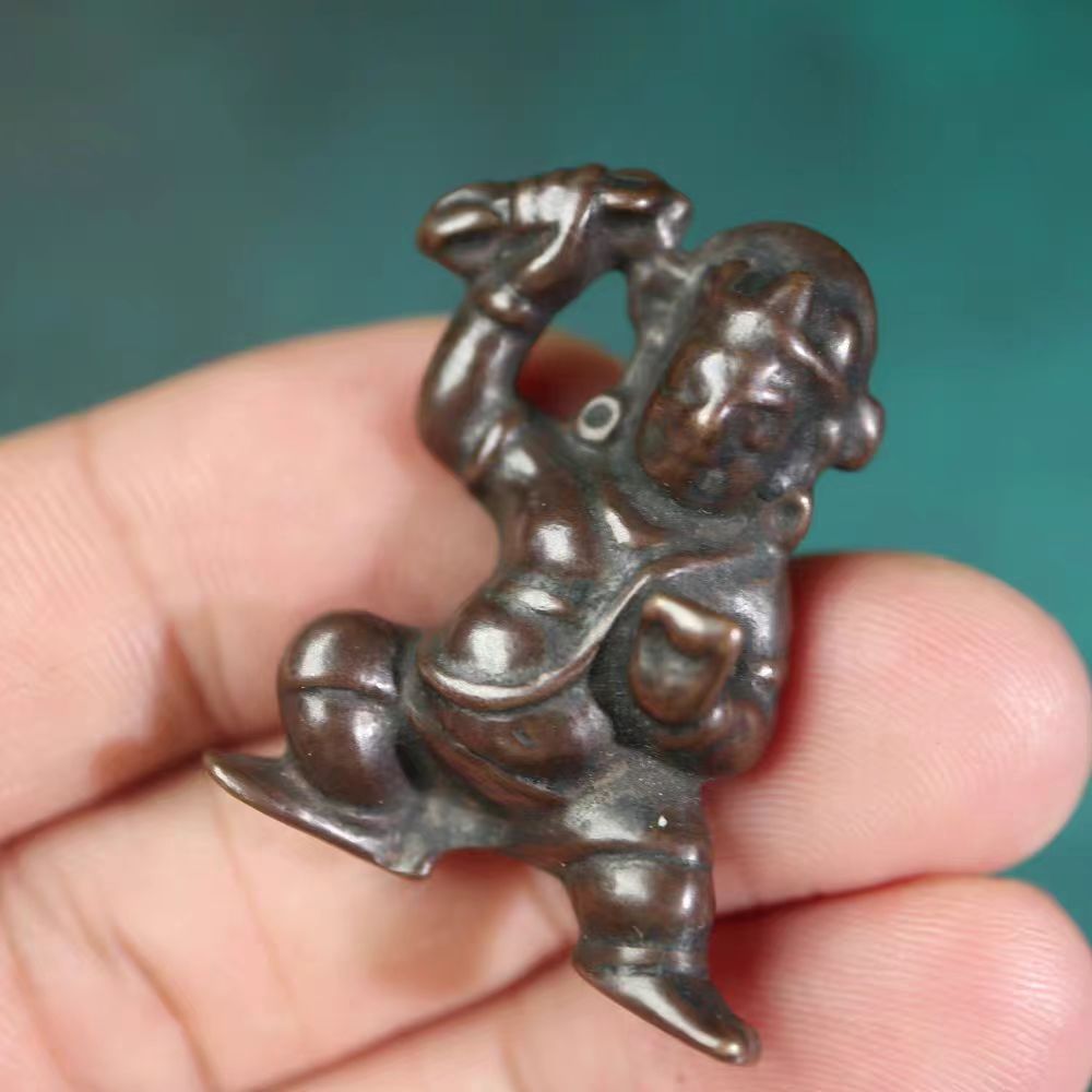 Vintage Tibetan Meteoric Iron Vajrapani Amulet