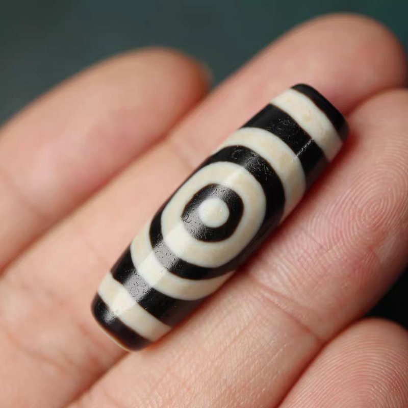 Samsara and Nirvana Talisman 2 Eye Dzi Bead