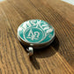 Crushed Turquoise Silver Om Lotus Nepali Necklace