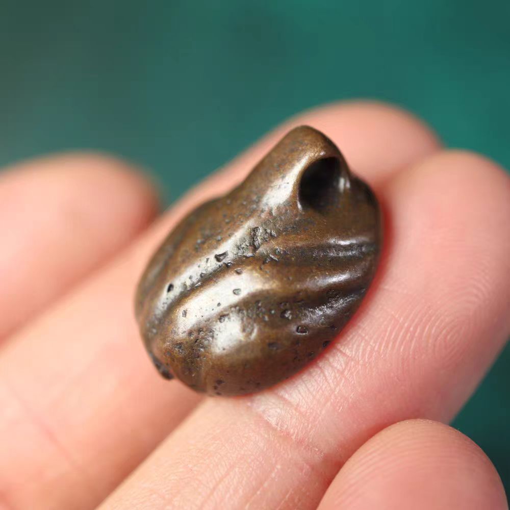 Vintage Tibetan Iron Green Tara Mantra Pendant