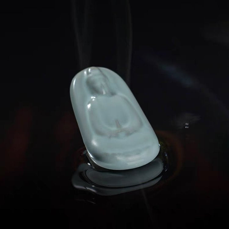 Guanyin Willow Branch Porcelain Pendant