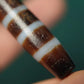 Crimson Waves Chund Dzi Bead