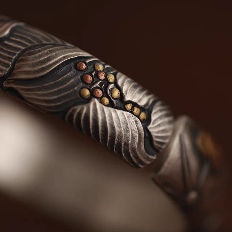 Lotus Seed Pod Cuff Bracelet