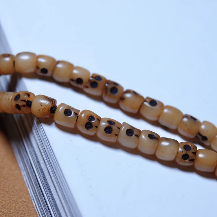 Vintage Tibetan Yak Bone Skull Beads