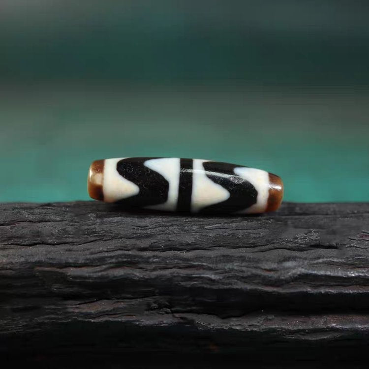 Vitality Rising Tiger Tooth Dzi Bead