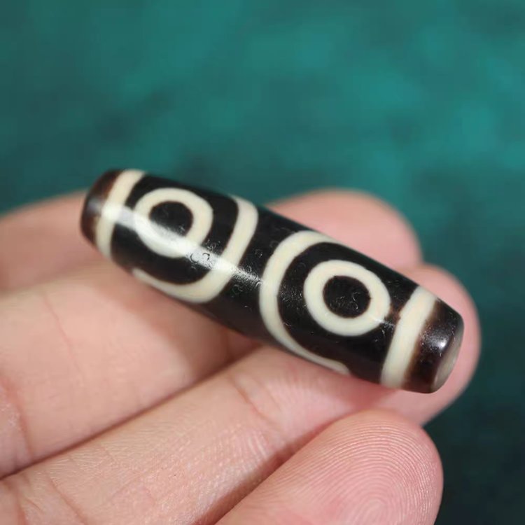 Holistic Harmony 3 Eye Dzi Bead