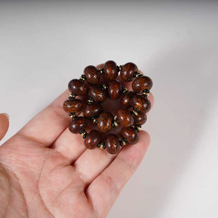 Antique Tibetan Star Moon Bodhi Seed Rosary Beads