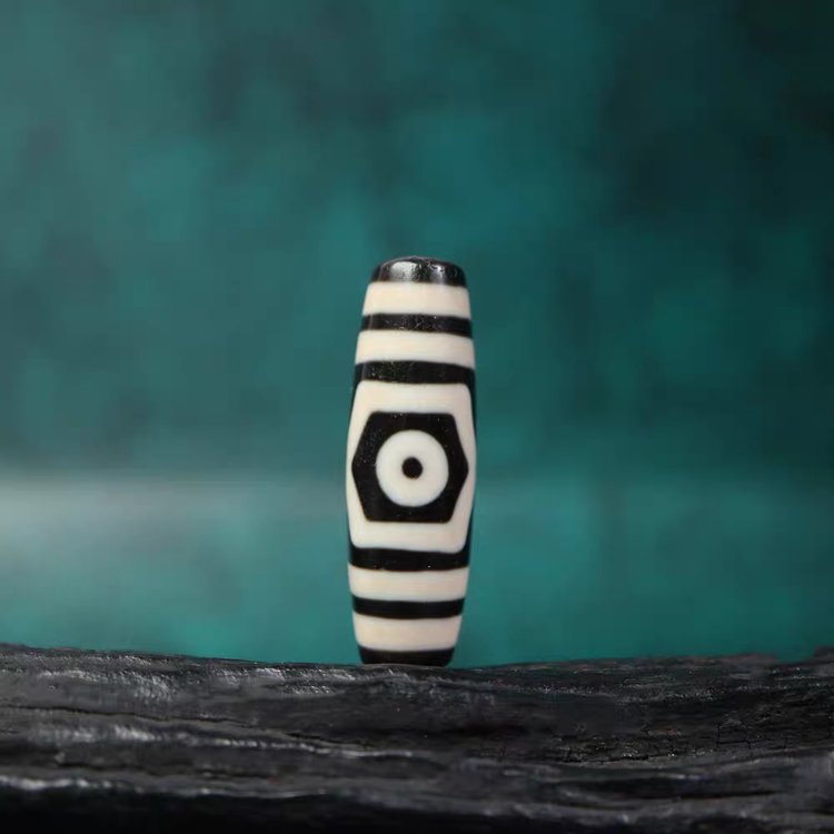 Triple Blessings 3 Eye Dzi Bead