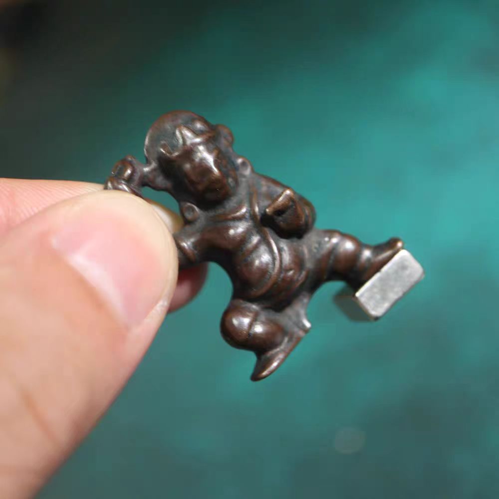 Vintage Tibetan Meteoric Iron Vajrapani Amulet