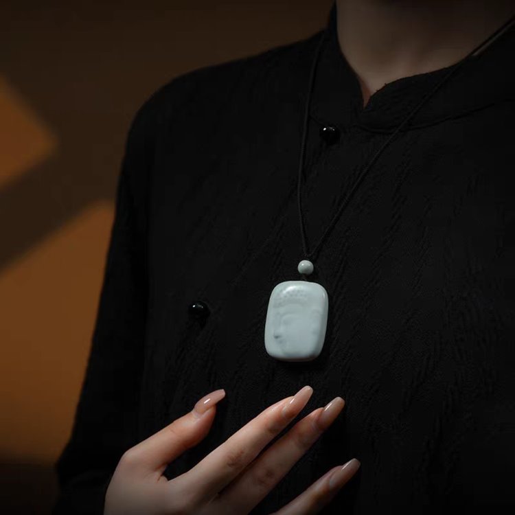 Porcelain Buddha Pendant