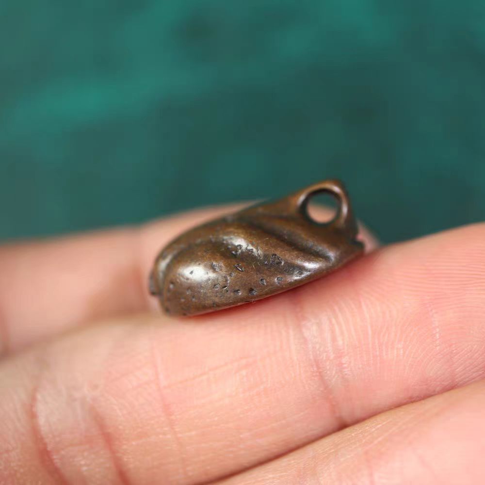 Vintage Tibetan Iron Green Tara Mantra Pendant